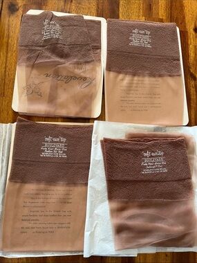 4pr Vtg BOULEVARD Seamless Nylon Stockings For Garters 9.5 NWOB **READ**